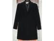 BLACK MID-LENGTH overcoat,  size 8,  barely worn,  stored....