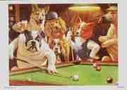 Billiards Playing Funny Dogs on art prints